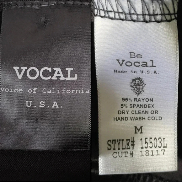 Vocal Long Sleeve Embellished Tunic Top Crystals Beaded Stones Graphic Print M - Picture 7 of 7